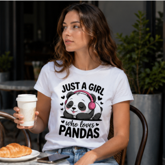(Panda Lovers) Crew T-Shirt