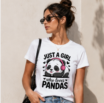(Panda Lovers) Crew T-Shirt